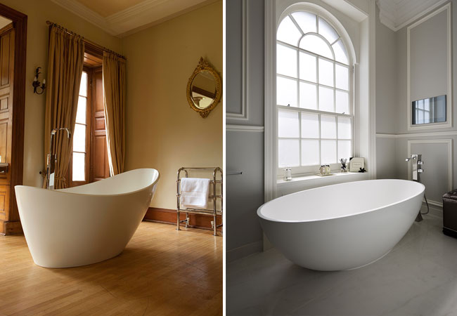 The Elter and Coniston freestanding baths 