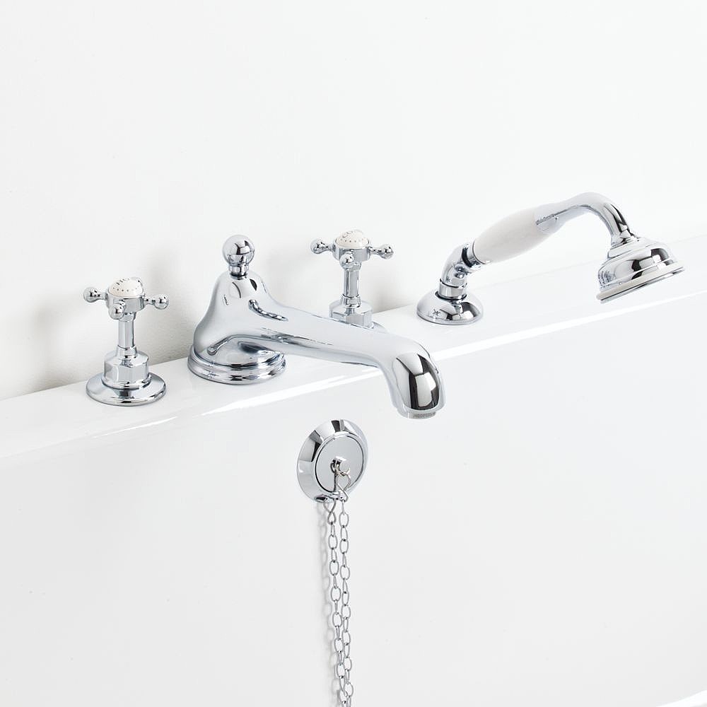 Shop the Original 4-Piece Bath Shower Mixer with Low Spout featured above in Chrome.