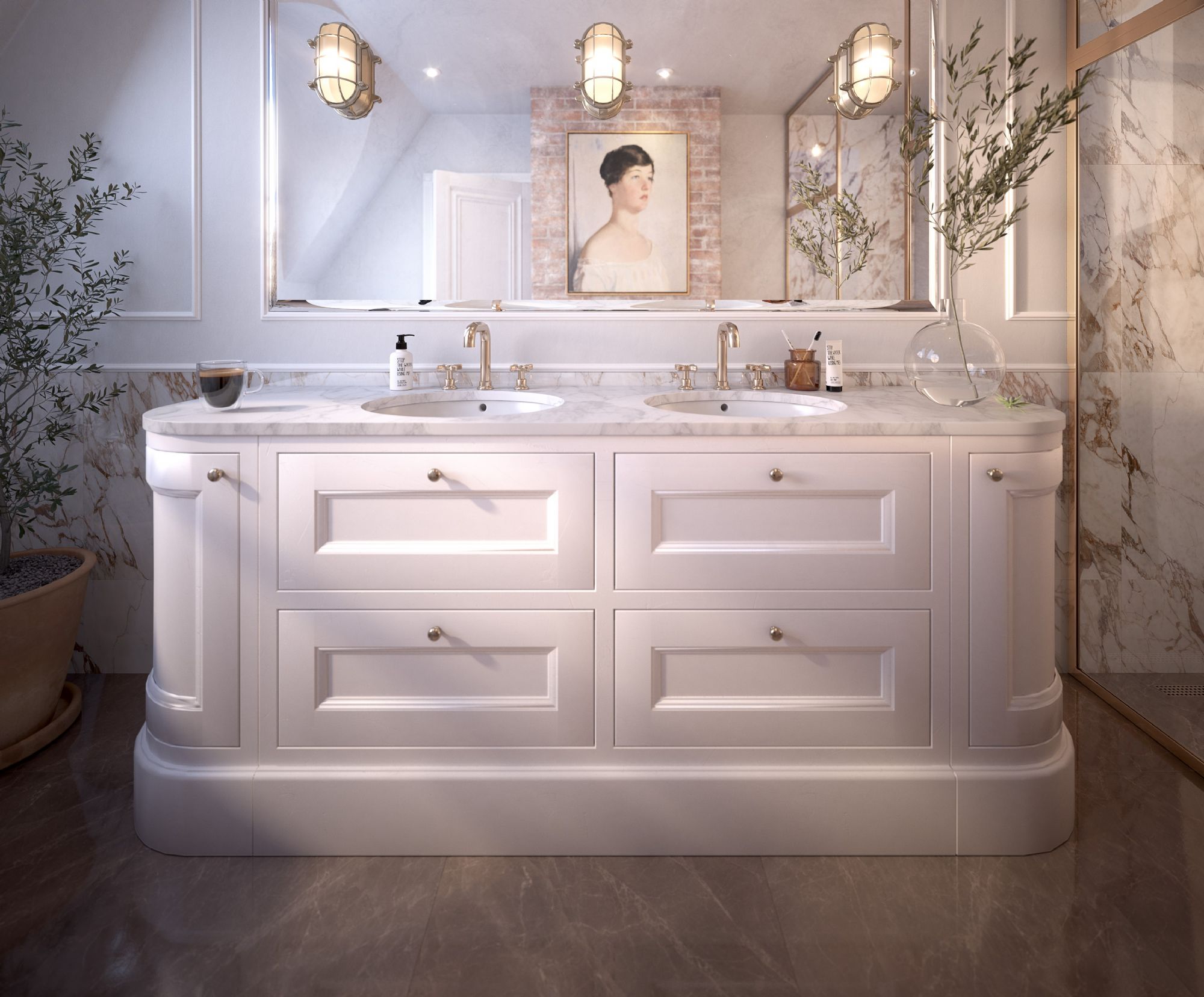 Shop the Rowan furniture range featured above, available in various dimensions to fit bathrooms of all sizes.