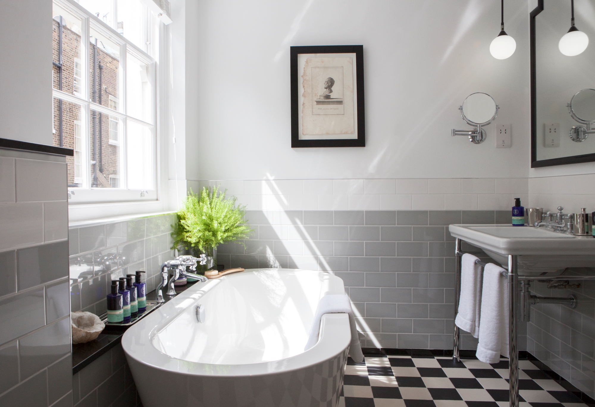 White bathroom design inspiration, the Laslett Hotel case study