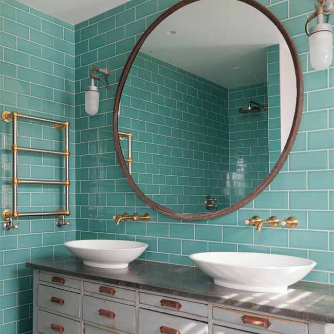 Add bold colour to a bathroom