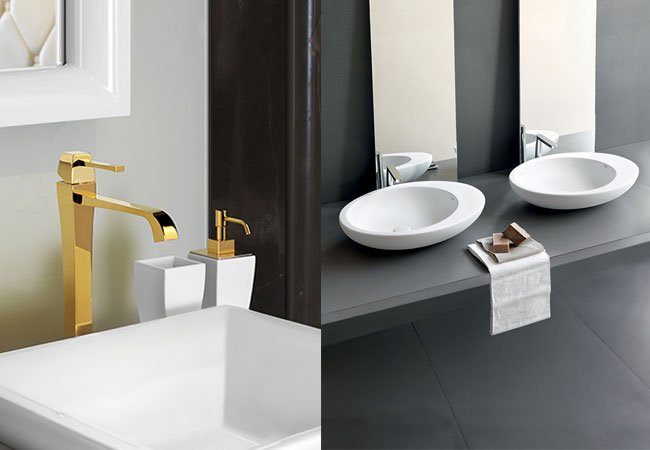 The Mimi collection in gold works very well with the new Le Giare basin from Cielo