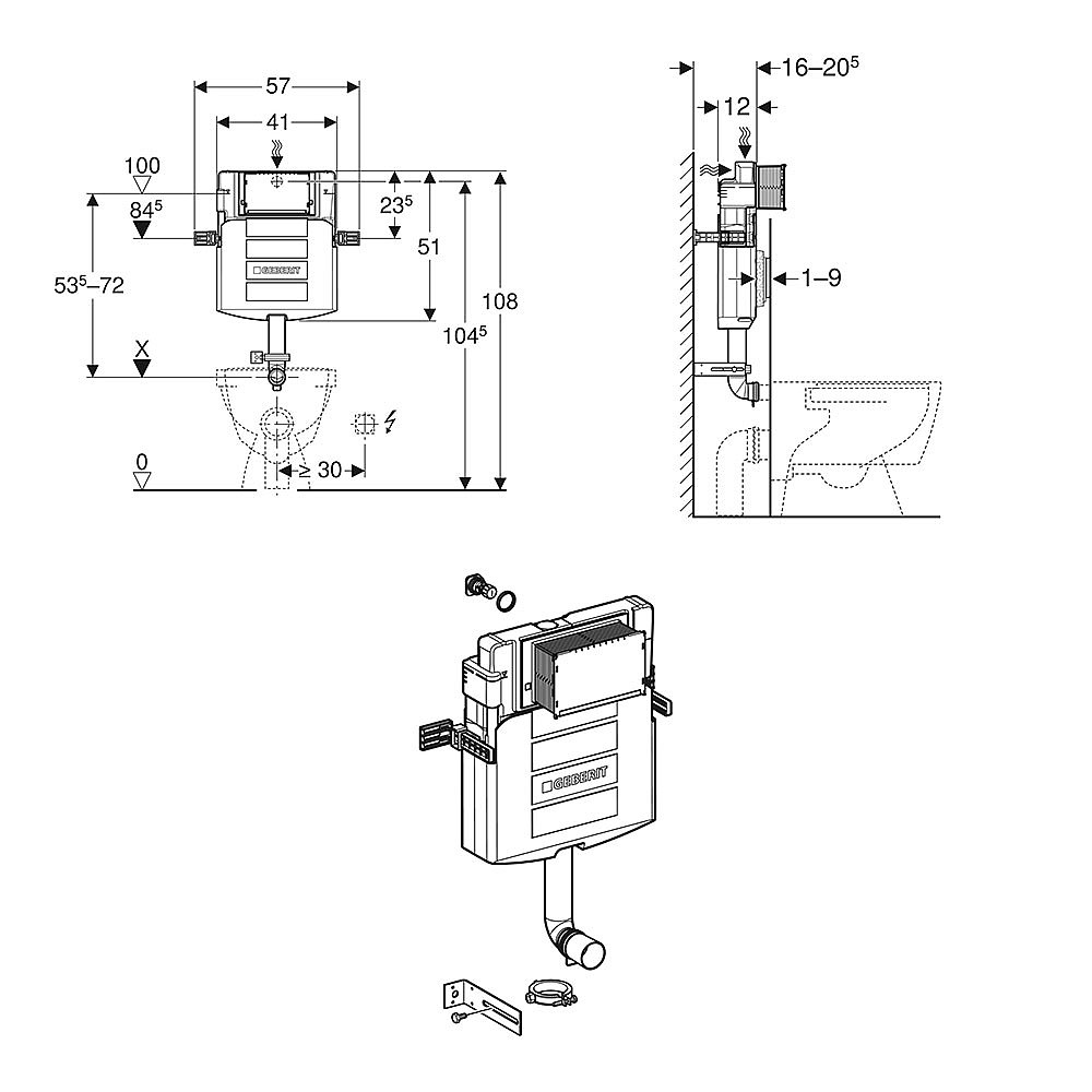 geberit up320 concealed cistern