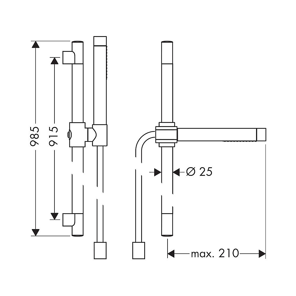 AXOR Starck Shower Set 900mm with 2jet Hand Shower | Shower Sets 