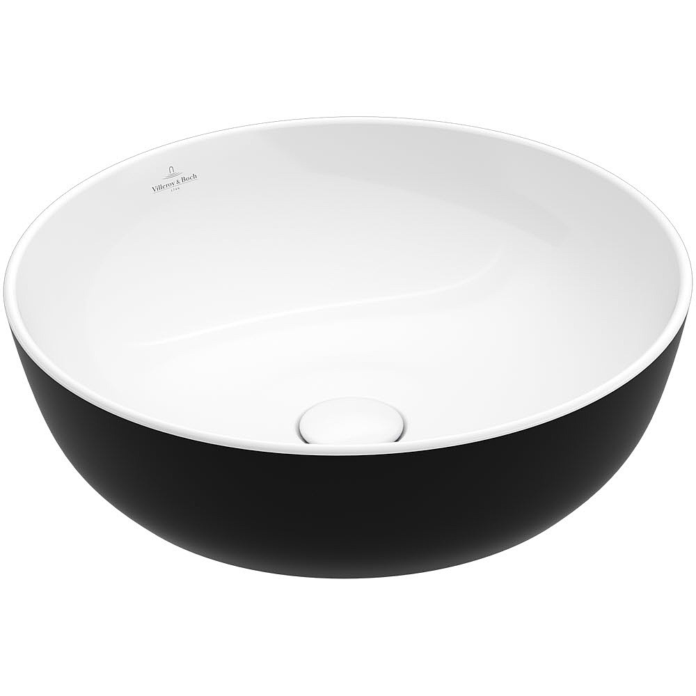 Villeroy & Boch Artis Round Surface-Mounted Washbasin 430mm Coal Black