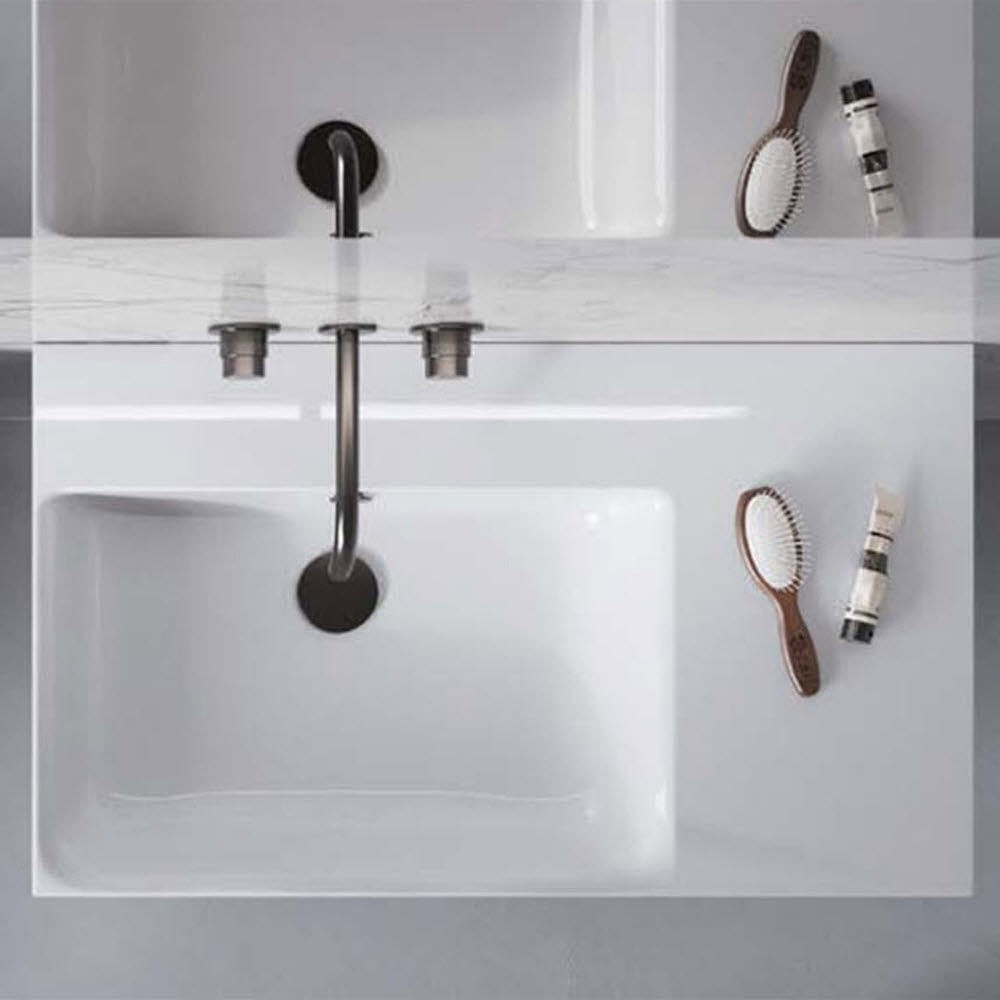 Catalano Premium Left-Hand Washbasin 800 x 470mm 1 Tap Hole Gloss White