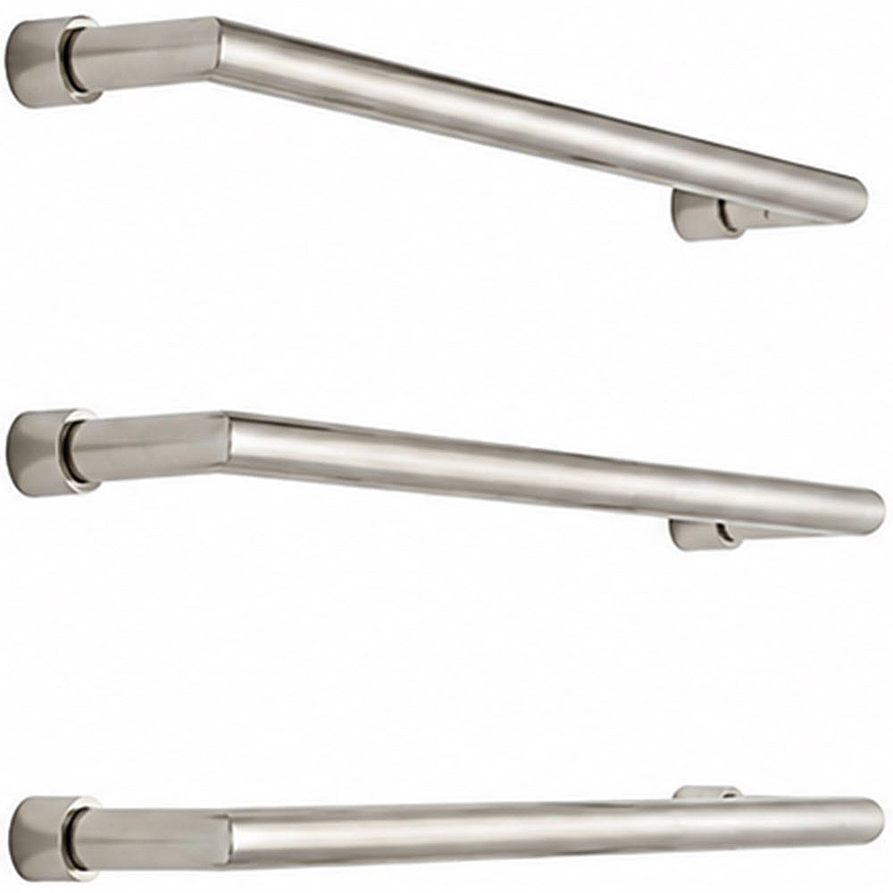Bard & Brazier D-Rail Floating Heated Towel Rail 3 Bar Brushed Nickel