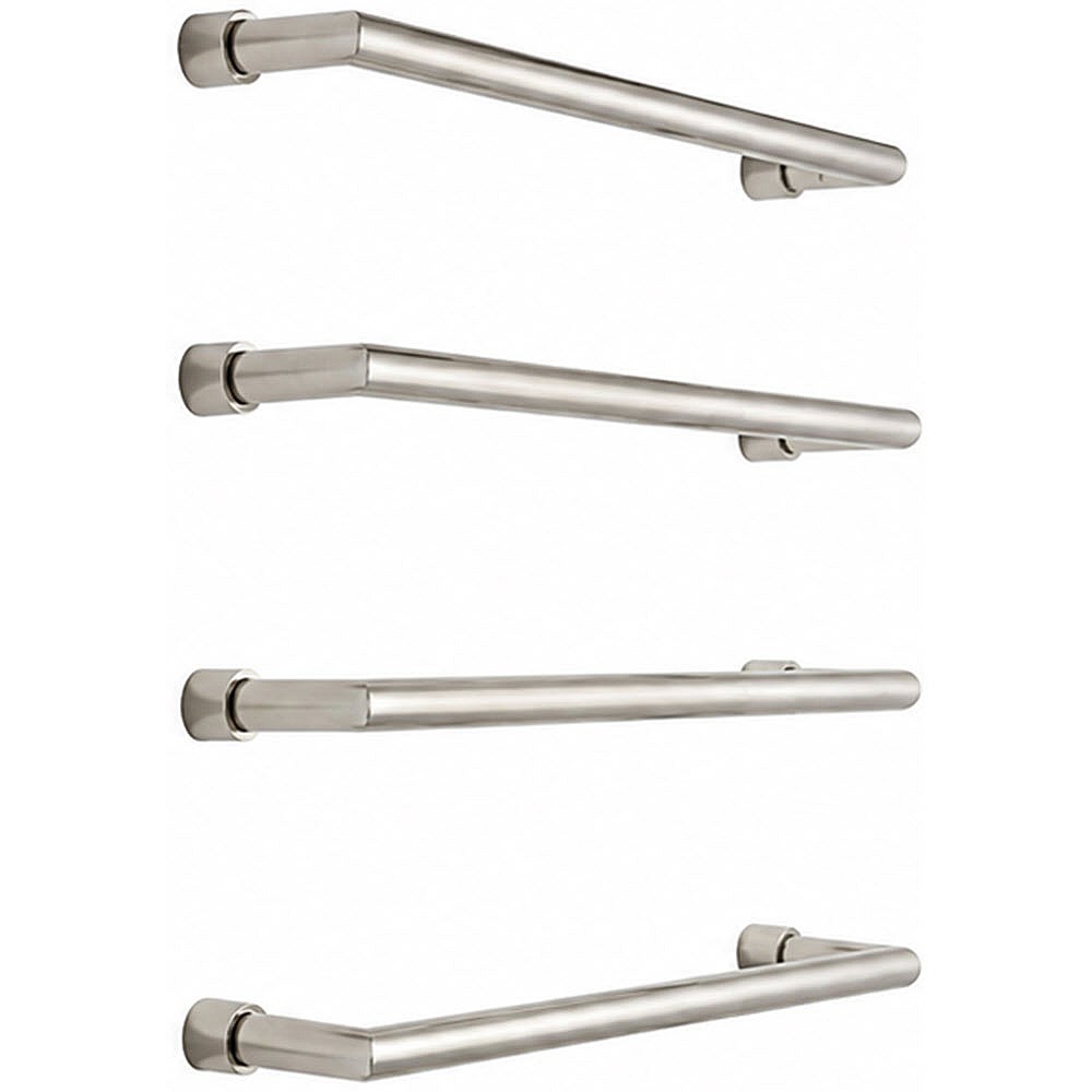 Bard & Brazier D-Rail Floating Heated Towel Rail 4 Bar Brushed Nickel