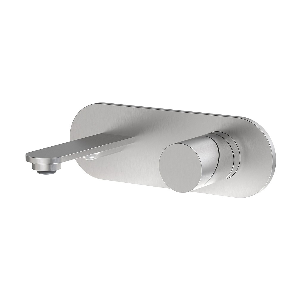 <KIT> C.P. Hart Slide Wall Mounted Single Lever Basin Mixer (157mm Spout) with Backplate and Universal Click Waste