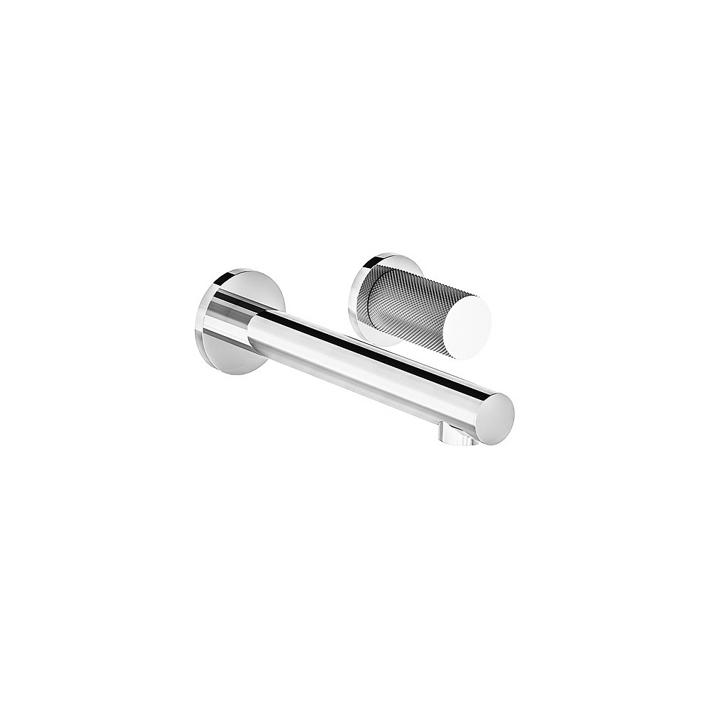<KIT> Franz Viegener Lollipop Knurled Single Lever Wall-Mounted Basin Mixer 185mm Spout without Waste