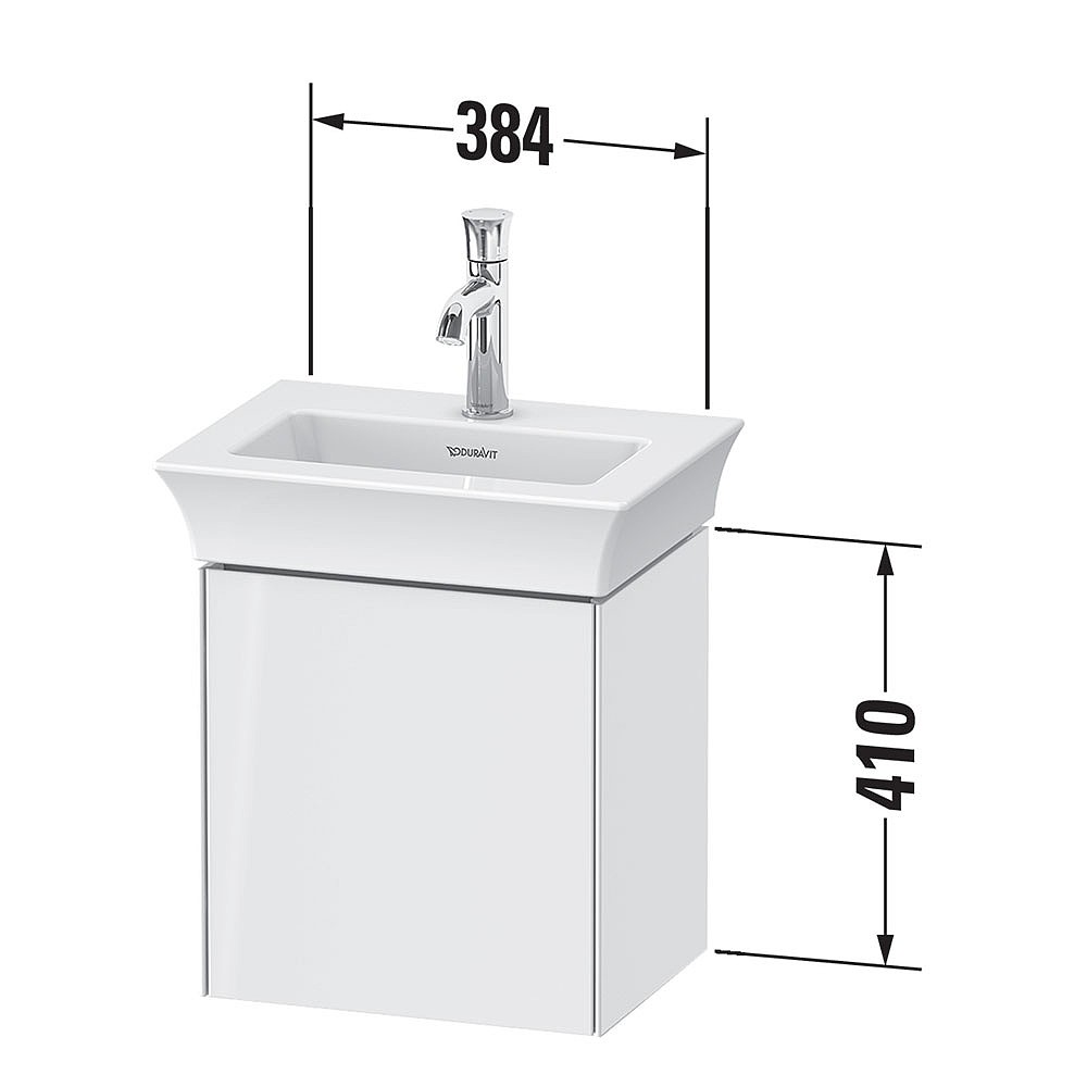 Duravit White Tulip Wall Mounted Vanity Unit 384x298mm One Door Bathroom Vanity Units Cp Hart