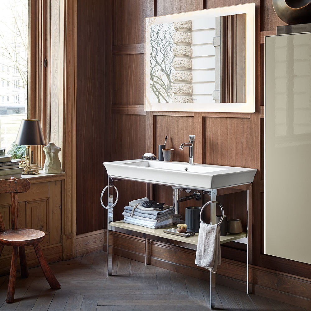 Duravit White Tulip Metal Console 984x450x760mm | Basin