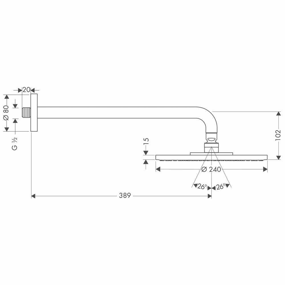 hansgrohe Raindance 240mm Round Air Ecosmart Shower Head | Shower  