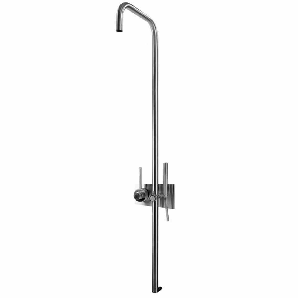 MGS Square Neck Thermostatic Shower Valve With Riser Bar  