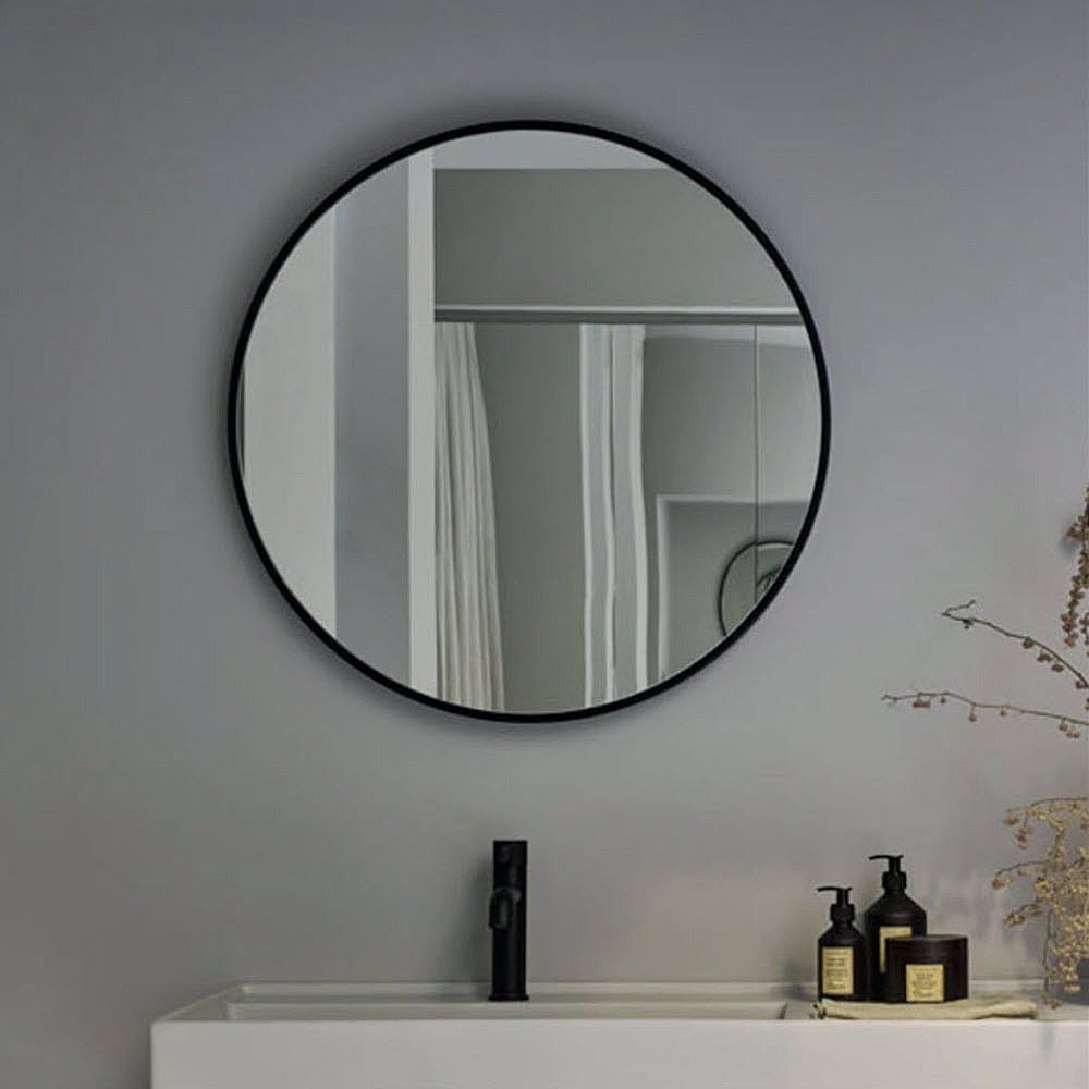 Ceramica Cielo I Catini Round Mirror 750mm Matt Black