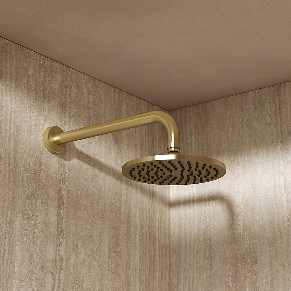 Crosswater MPRO 200mm Fixed Shower Head Brushed Brass