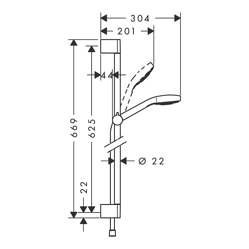 hansgrohe Croma Select S Vario Shower Set | Shower Sets | CP Hart