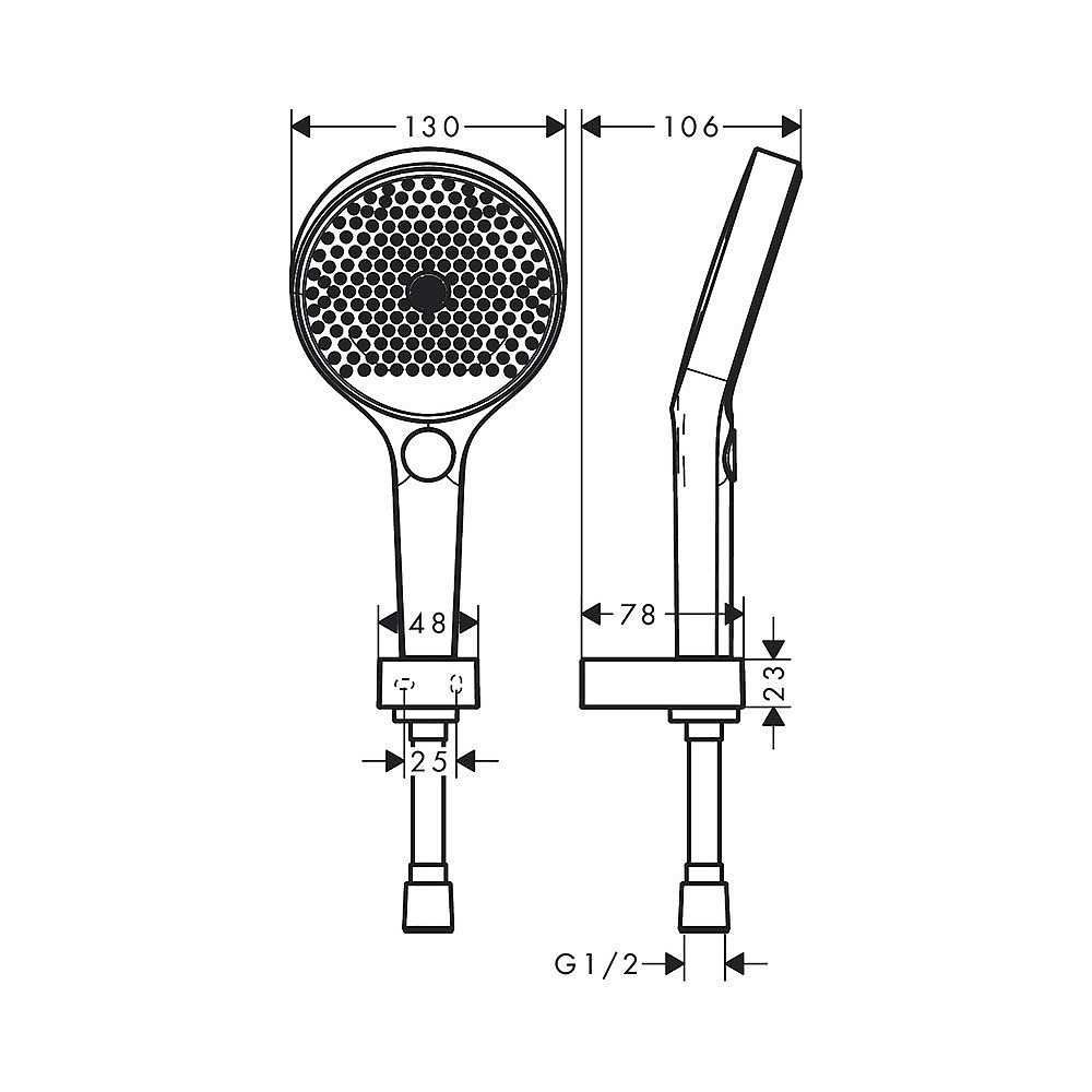 hansgrohe Rainfinity Hand Shower Set 130mm 3jet | Shower Sets | CP 
