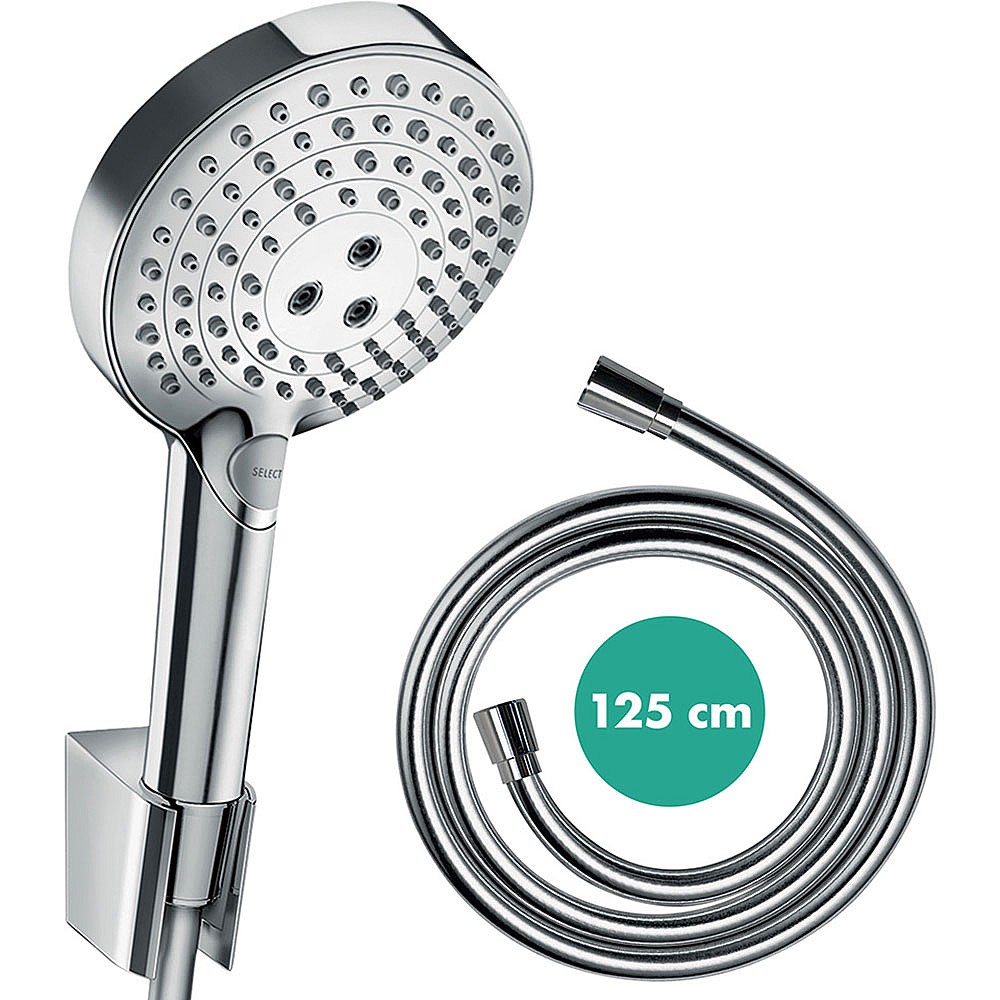 hansgrohe Raindance Select S Hand Shower Set 120mm 3jet PowderRain 