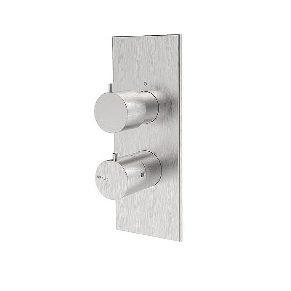 C.P. Hart Spillo Steel Two Way Dual Control Thermostatic Shower Valve
