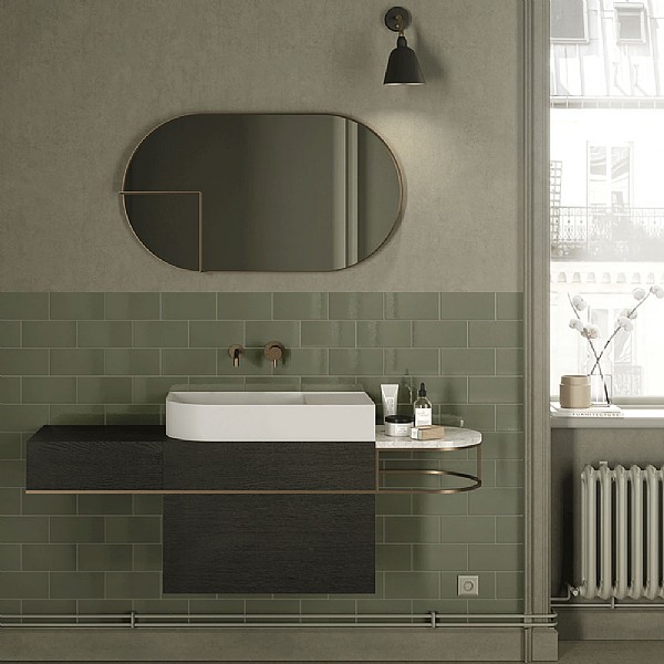 Ex.t Nouveau Console with Basin, Shelf and Drawers Composition