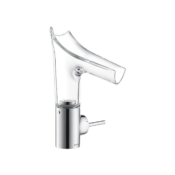 AXOR Starck V Single Lever Basin Mixer with Glass Spout