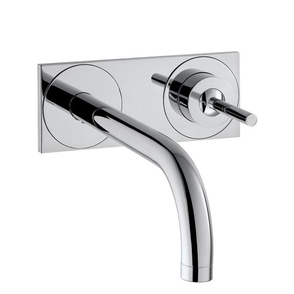 AXOR Uno Wall-Mounted Basin Mixer With Back Plate