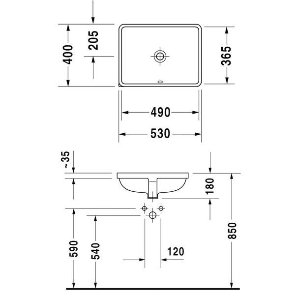 Duravit Starck 3 Undercounter Basin | Undercounter Basins | C.P. Hart