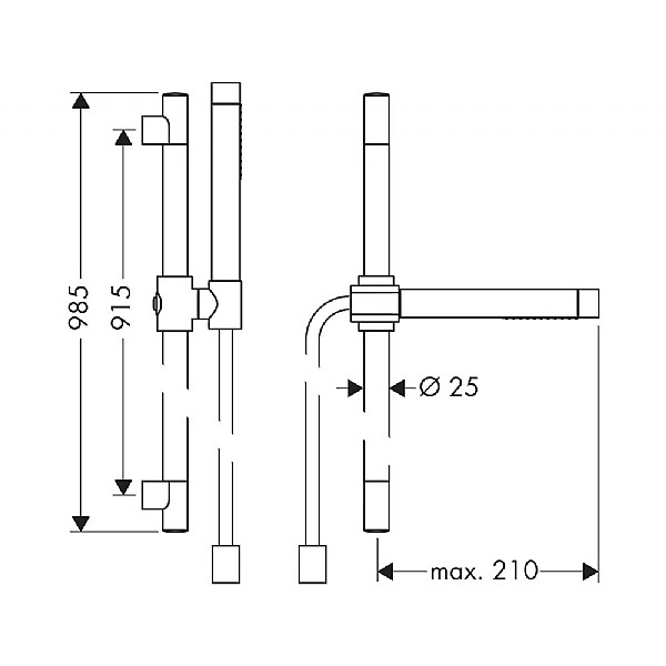 AXOR Starck Shower Set 900mm with 2jet Hand Shower | Shower Sets 