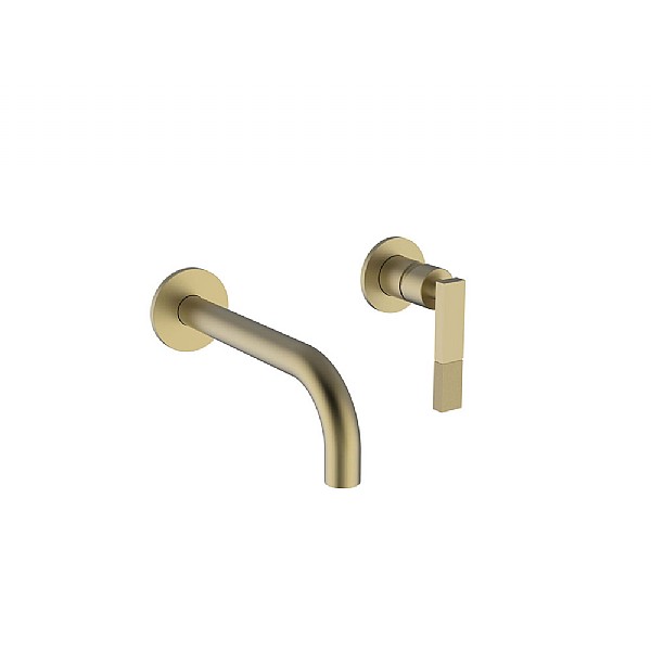 P1 Wall Mounted Single Lever Basin Mixer (160-190mm Spout) with Miami Handle