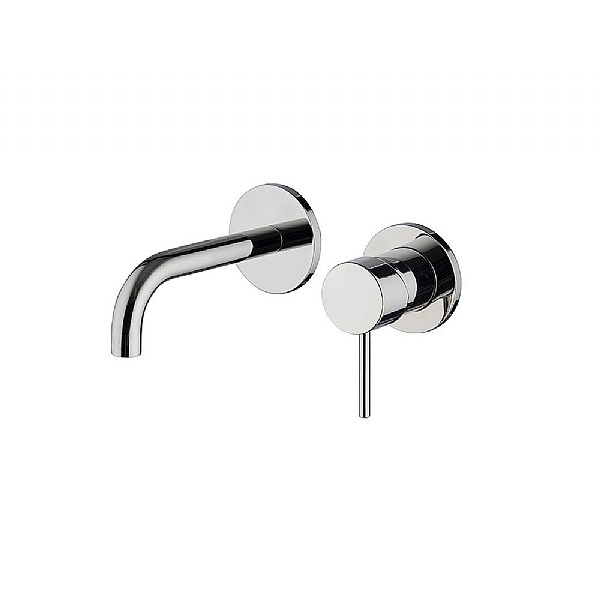 Spillo Wall Mounted Single Lever Basin Mixer with 122mm Spout