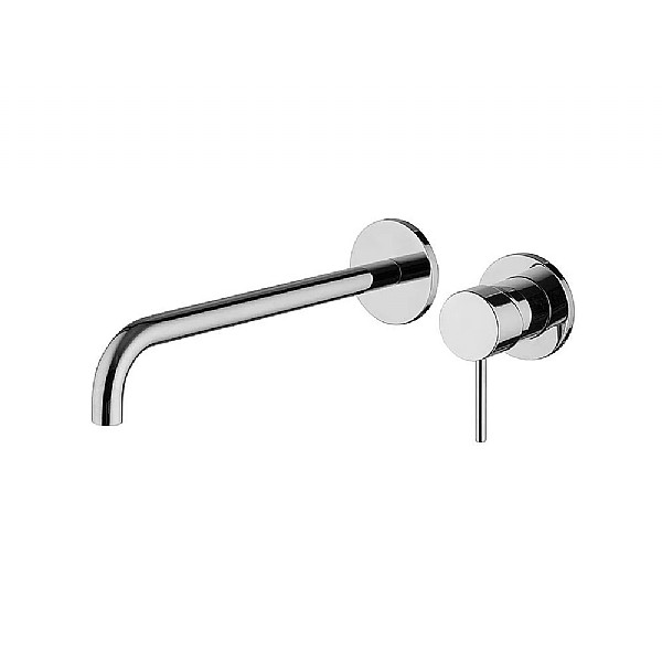 C.P. Hart Spillo Wall Mounted Single Lever Basin Mixer 252mm Spout with Click Waste