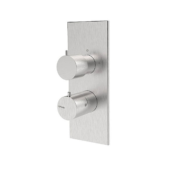 C.P. Hart Spillo Steel Two Way Dual Control Thermostatic Shower Valve 