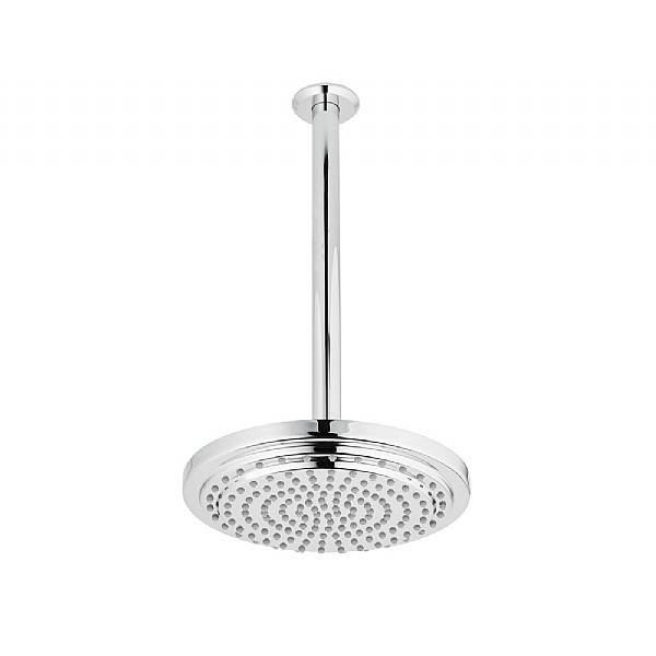 C.P. Hart Epoch 227mm Easy Clean Shower Rose with 400mm Ceiling Shower Arm