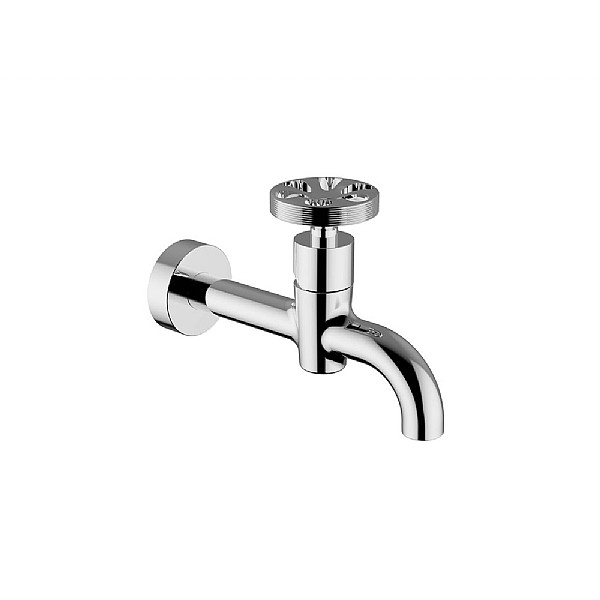 P1 Wall Mounted Mono Single Lever Basin Mixer (190mm Spout) with Chicago Handle