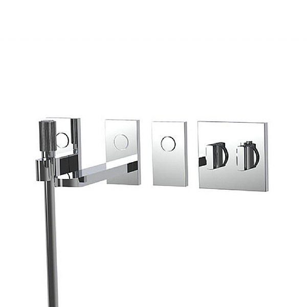 Switch Concealed Thermostatic Valve with 220mm Bath Spout Control, Rain-Jet Handshower Control and Single On/Off Control