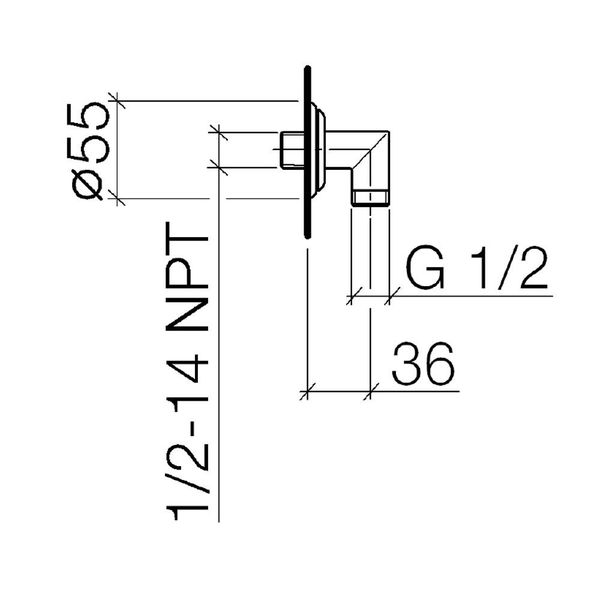 Dornbracht Madison Wall Elbow 1/2