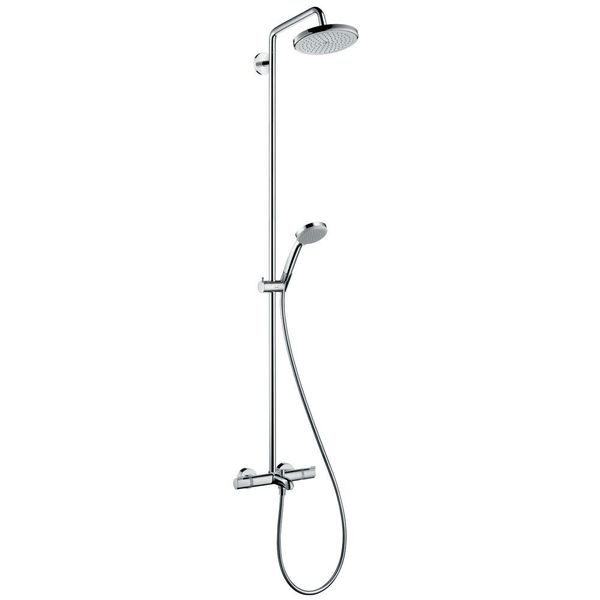 hansgrohe Croma 220 Shower Pipe With Bath Spout