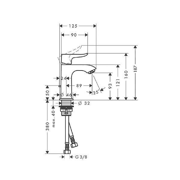 hansgrohe Metris 100mm Single Lever Basin Mixer | Basin Taps | CP Hart