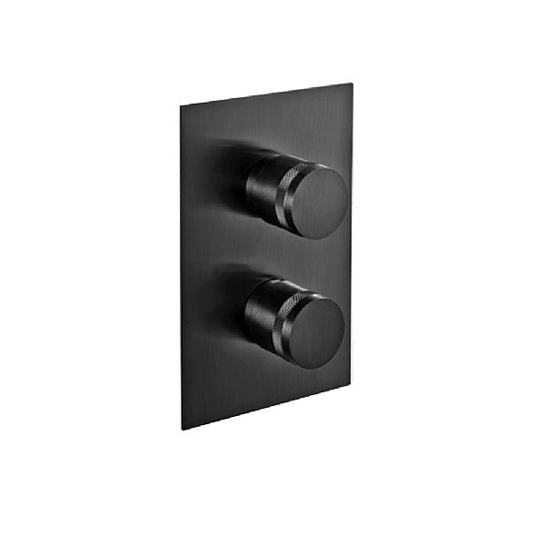 MGS Black Concealed Thermostatic Shower Valve Shower Controls CP Hart