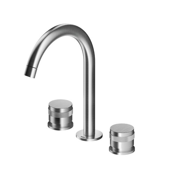MGS 3-Piece Basin Mixer Rotating Curved Spout