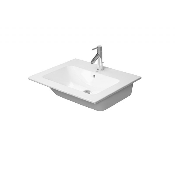 Duravit ME by Starck Washbasin 600mm Satin Matt White | Washbasins 