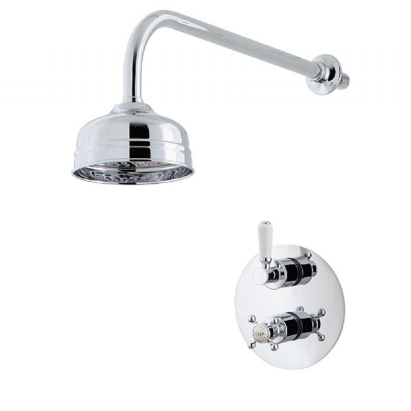 Waterloo Dual Control Shower Valve Shower Head With Arm Set Nine