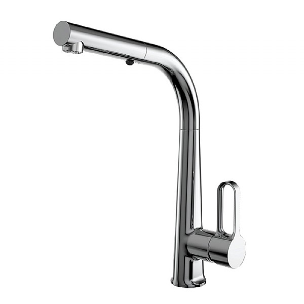 C.P. Hart Tall Single Lever Kitchen Mixer with Angled Swivel Spout  