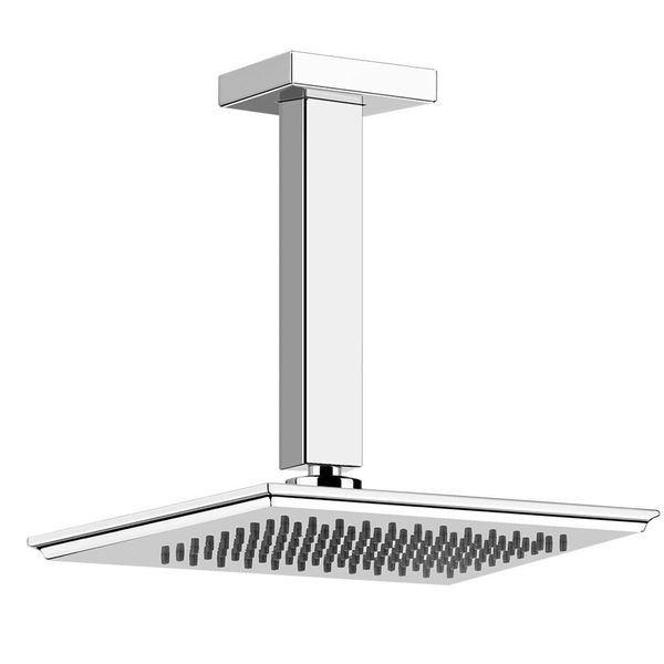 Gessi Eleganza Rectangular Ceiling Mounted Adjustable Shower Head Shower Heads CP Hart