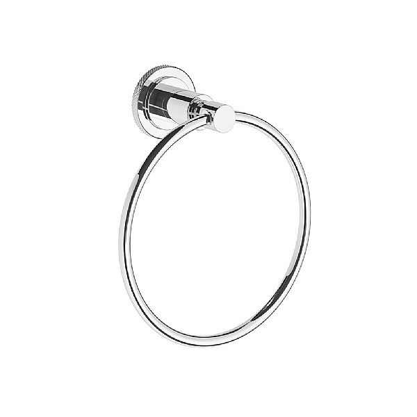 Franz Viegener Techno Chic Knurled Towel Ring Towel Rings & Rails