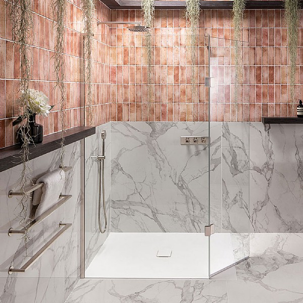 Matki EauZone Wet Room Panel with Hinge Panel Wetroom Panels CP Hart