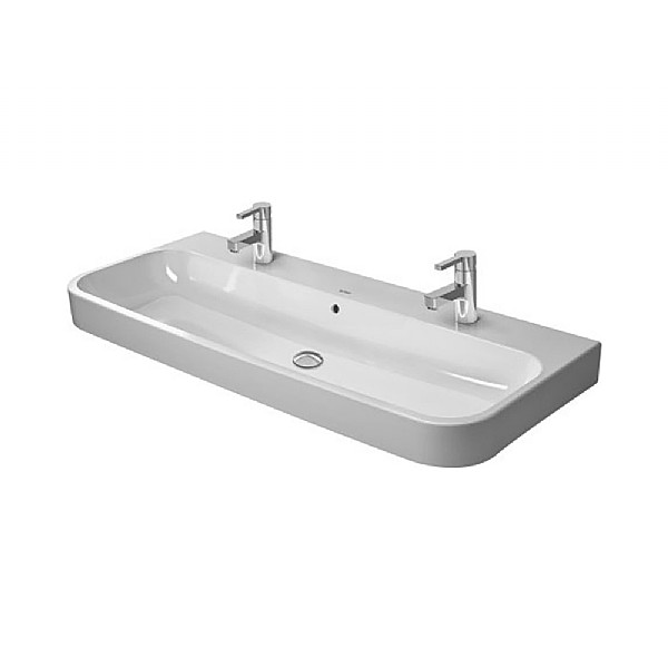 Duravit Happy D.2 Ground Furniture Basin 1200mm with 2 Tap Holes Large Distance