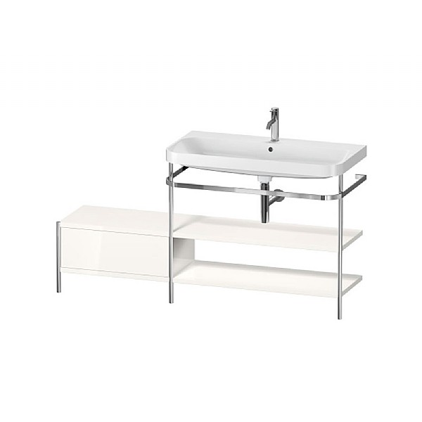 Duravit Happy D.2 Plus C-Shaped Stand Set with Drawer and Shelves 1600x490mm