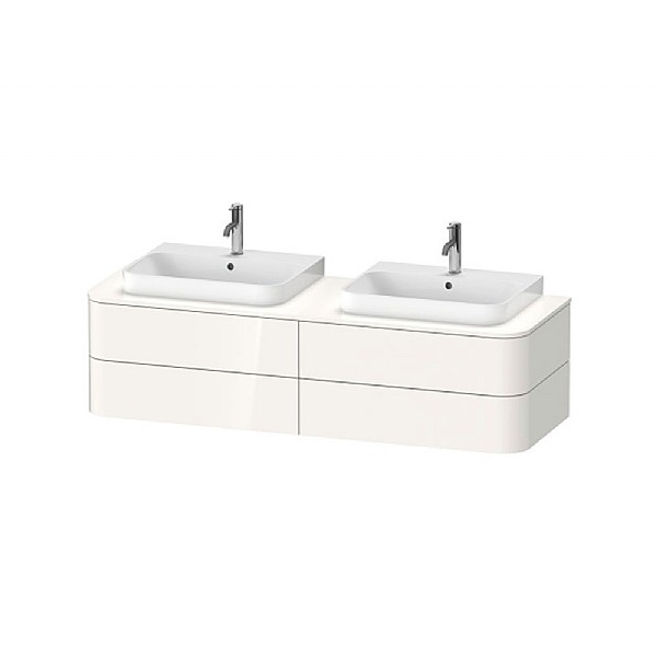 Duravit Happy D.2 Plus Console Vanity Unit with Four Drawers for Two Counter Basins 1600x550mm